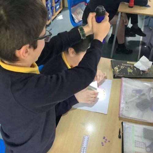 Science week- exploring reflection with kaleidoscopes