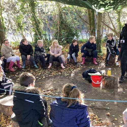 Hever class week 1 Forest School